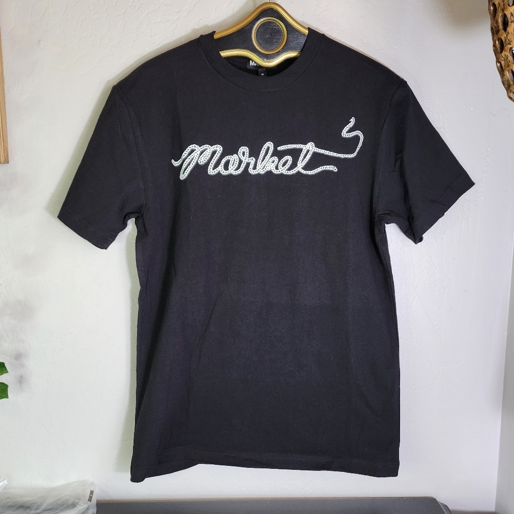Market Wrangler Rope Logo Black Tee‎